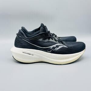 Saucony Shoes Womens 7.5 Black White Triumph 21 Running Mesh Cushion Sneakers